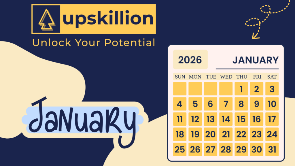 January calendar with motivational message